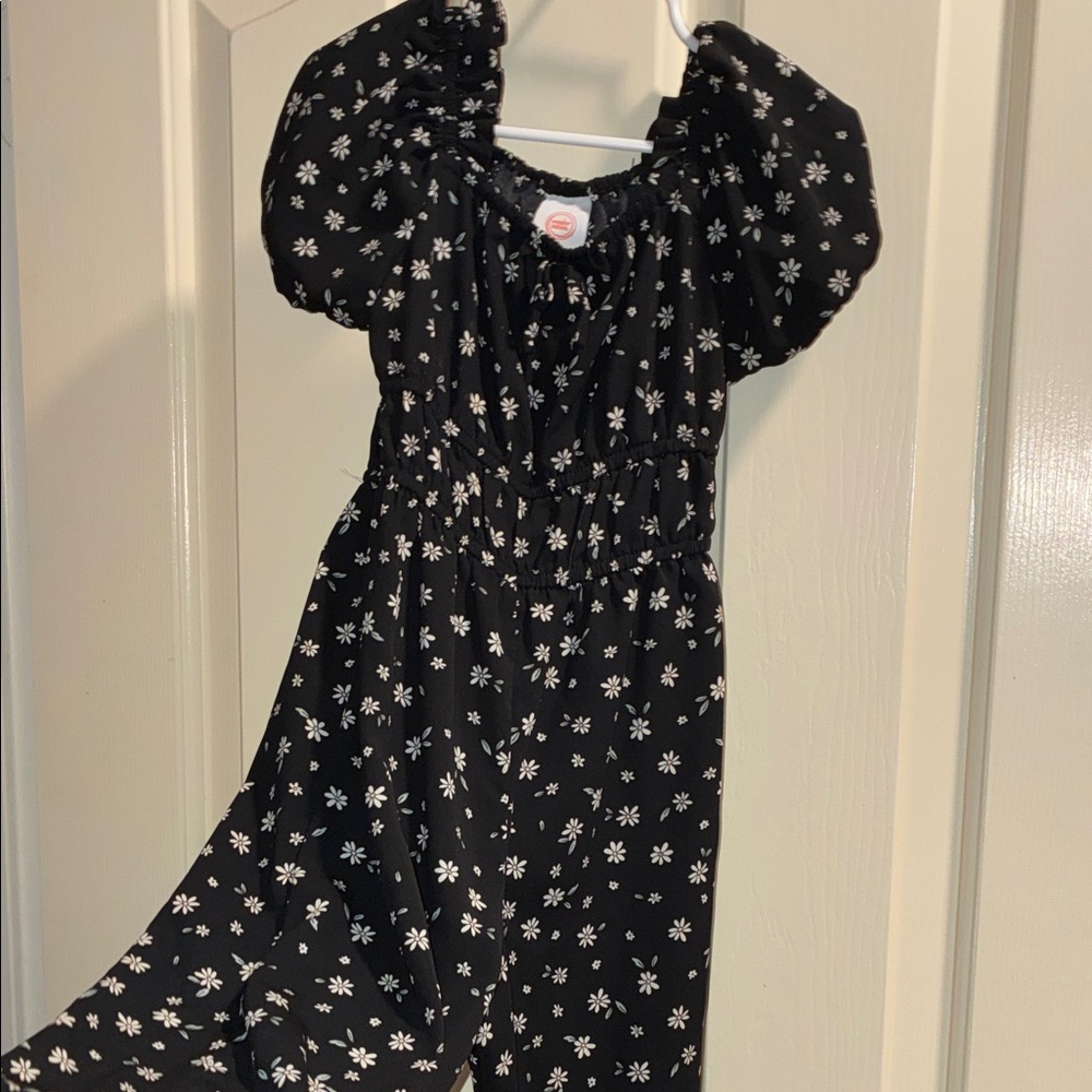 Romper Charming Black Floral Kids